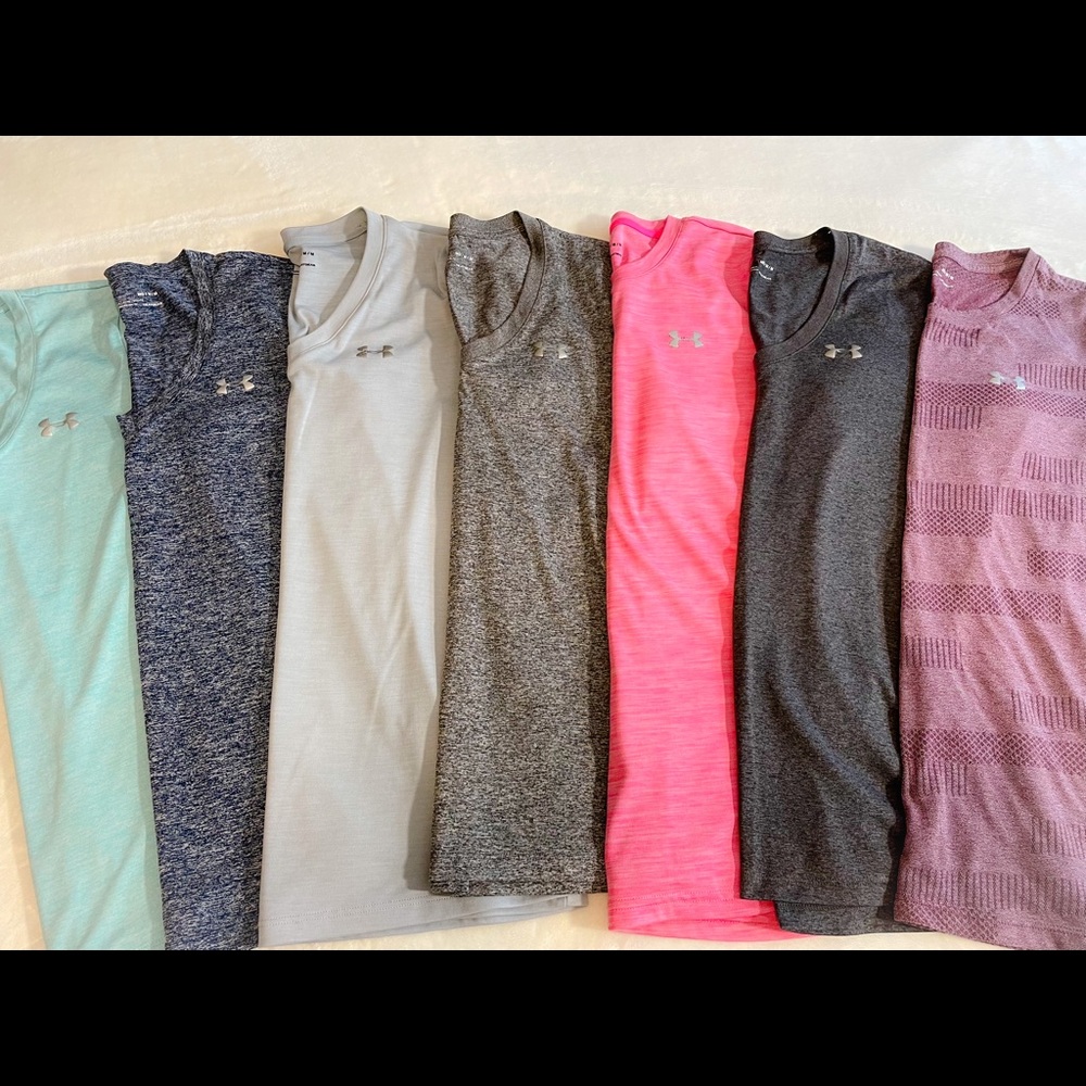 Women’s Under Armour Lot of 7 Workout Tops Size Medium